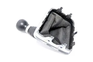 VW Golf Plus 5M Schaltknauf Schaltsack Schaltung Schaltknüppel 6-Gang Leder blau - Bild 2
