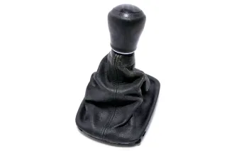 Audi A6 4B Schaltknauf Schaltsack Schaltknüppel original 5-Gang Leder schwarz - Bild 4