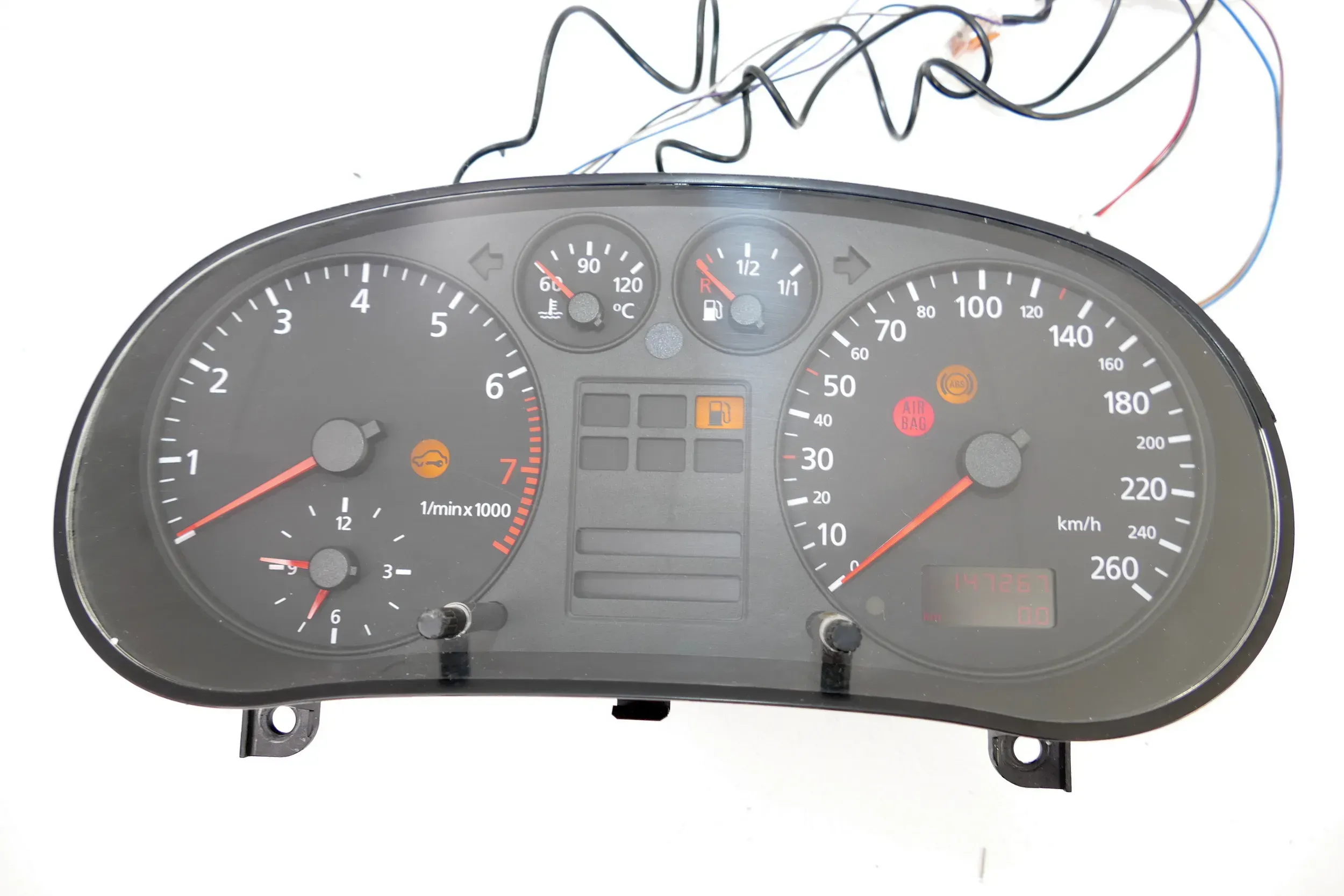 Audi A3 8L Tacho Tachometer Kombiinstrument 147.000km 8L0919860E Benziner 1,6 - Bild 1