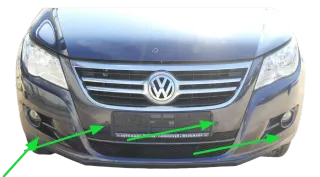 6x VW Tiguan Einparkhilfe PDC + Kabelbaum Parksensoren blau LH5X vorne - Bild 1