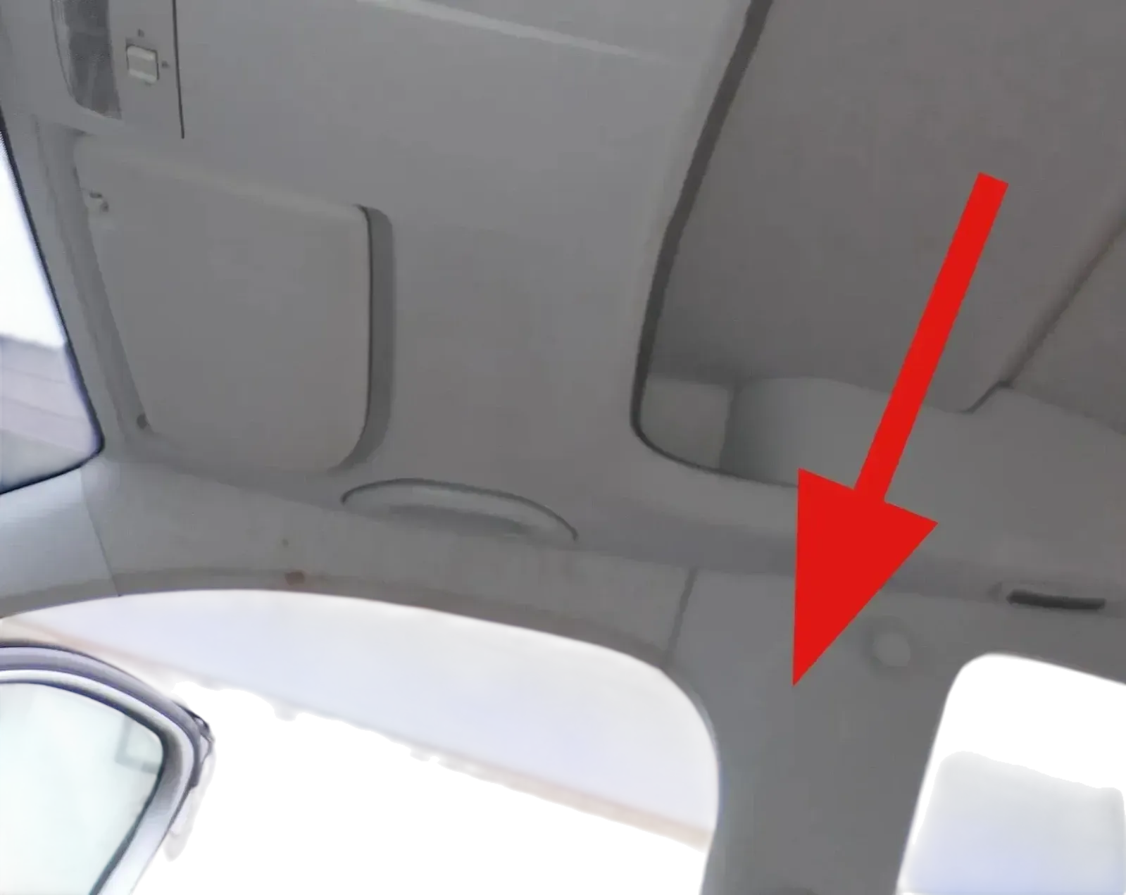 VW Caddy 2K B-Säulen Verkleidung vorne rechts grau Abdeckung für Gurt - Bild 1
