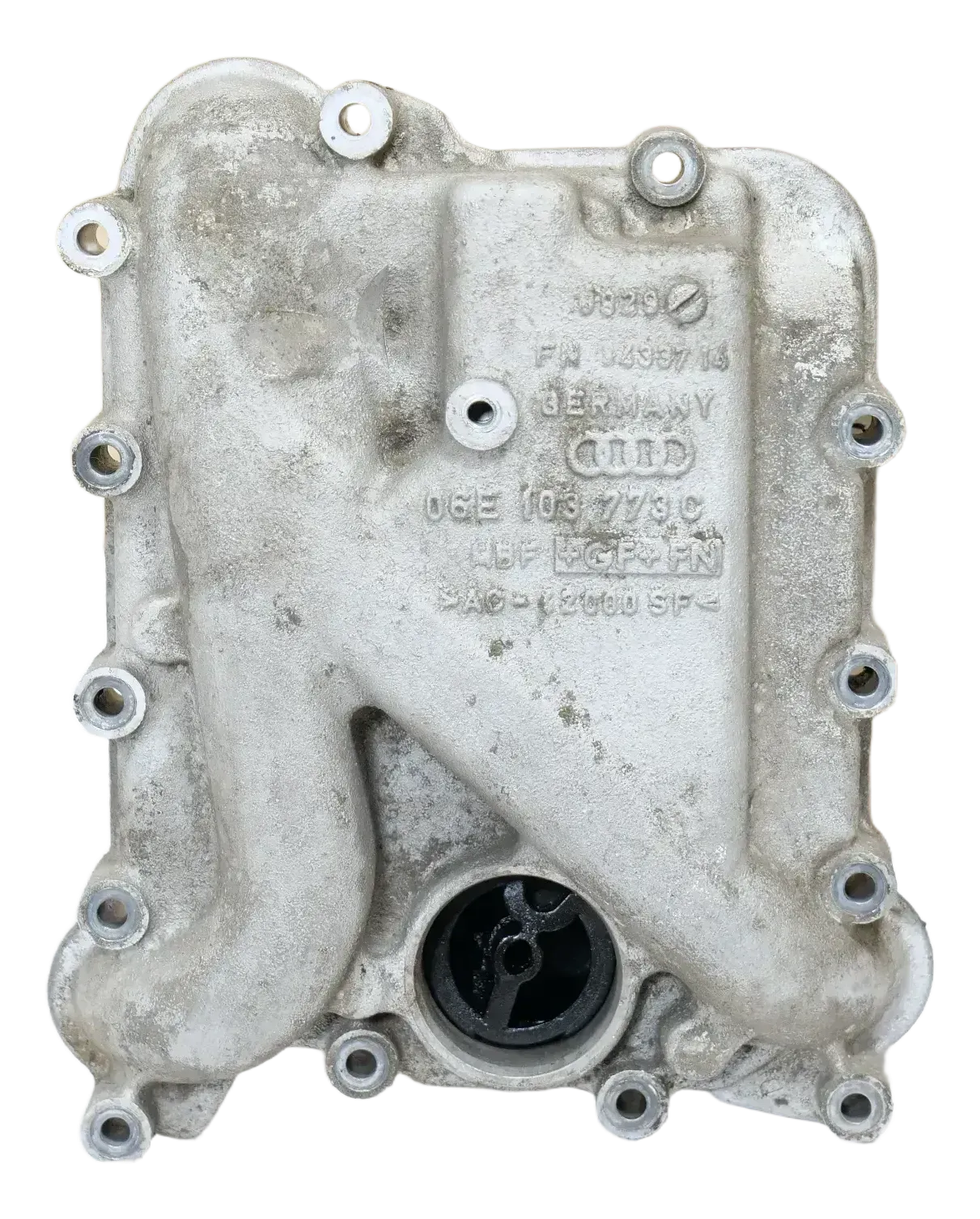 Audi A4 8E B6 Entlüftung am Zylinderblock Kurbelgehäuse 06E103772C ## - Bild 1