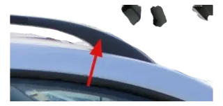 1x VW Golf 4 Kombi Dachreling Reling Dach schwarz NUR Abdeckung vorne rechts - Bild 1