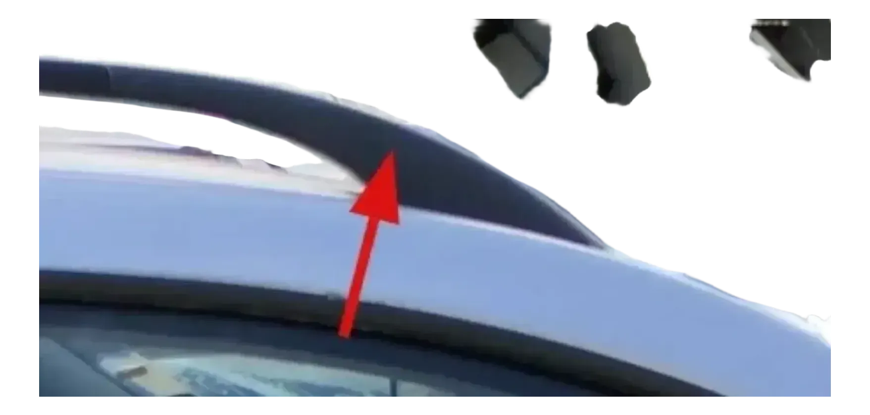 1x VW Golf 4 Kombi Dachreling Reling Dach schwarz NUR Abdeckung vorne rechts - Bild 1