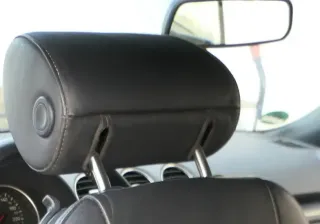 1x A4 8H Cabrio 8E B6 B7 Kopfstütze vorne links Leder blau Perlnappaleder - Bild 2