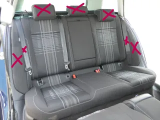 VW Golf 7 5G Sitz Sitze hinten Rückbank Rücksitzbank Lehne Ski durchreiche Gurt - Bild 1