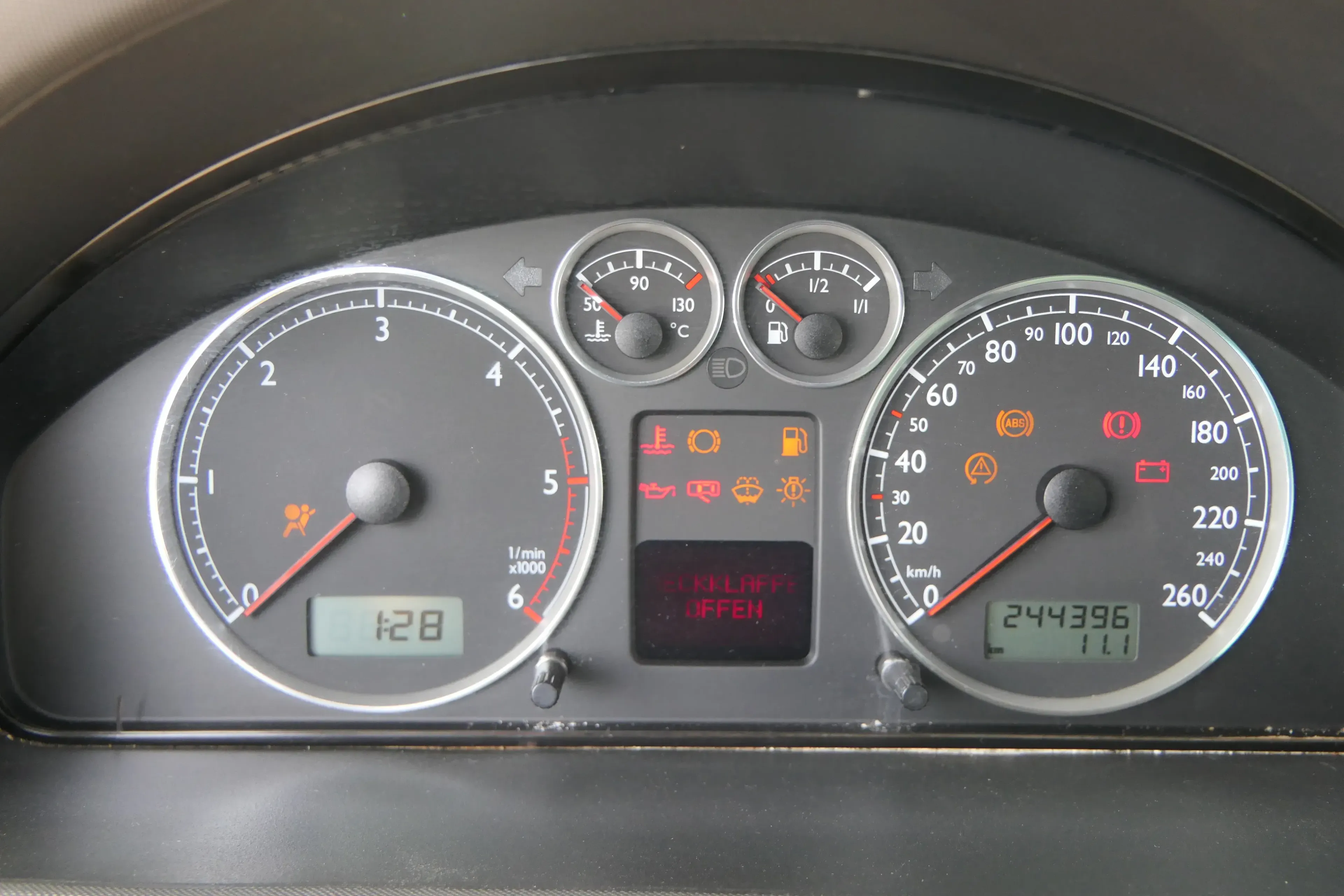 VW Sharan 7M Tacho Tachometer Kombiinstrument 244.000km 7M3920820L TDI Diesel - Bild 1