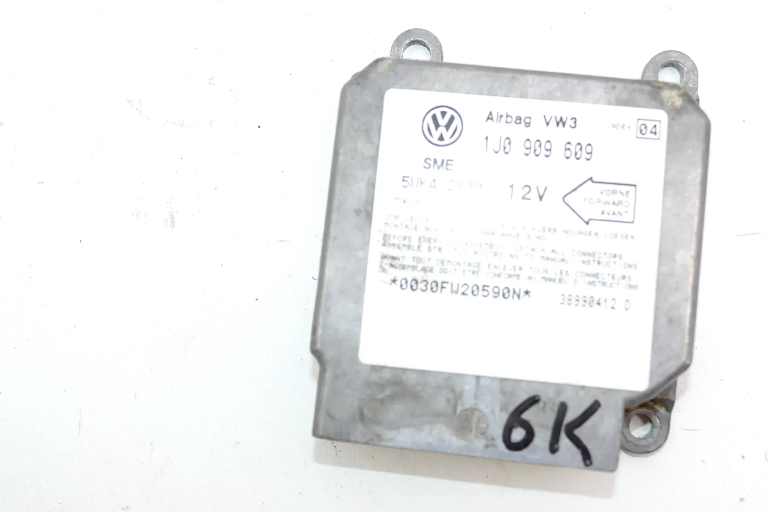 Seat Ibiza 6K Airbagsteuergerät 1J0909609 Index 04 Steuergerät Airbag - Bild 1