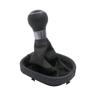 VW Touran 1T Schaltknauf Schaltsack Schaltung Schaltknüppel schwarz Leder Kunstl - Bild 2
