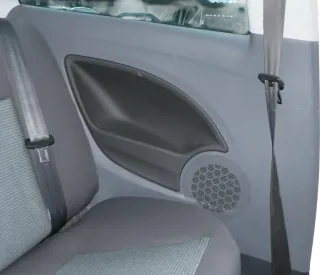 Seat Ibiza 6J Verkleidung hinten links 2/3-Türer Seite - schwarz / grau graphit - Bild 1