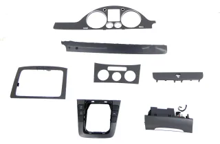 Passat 3C Mittelkonsole Verkleidung Klappe Abdeckung Dekor dunkel schwarz matt - Bild 1