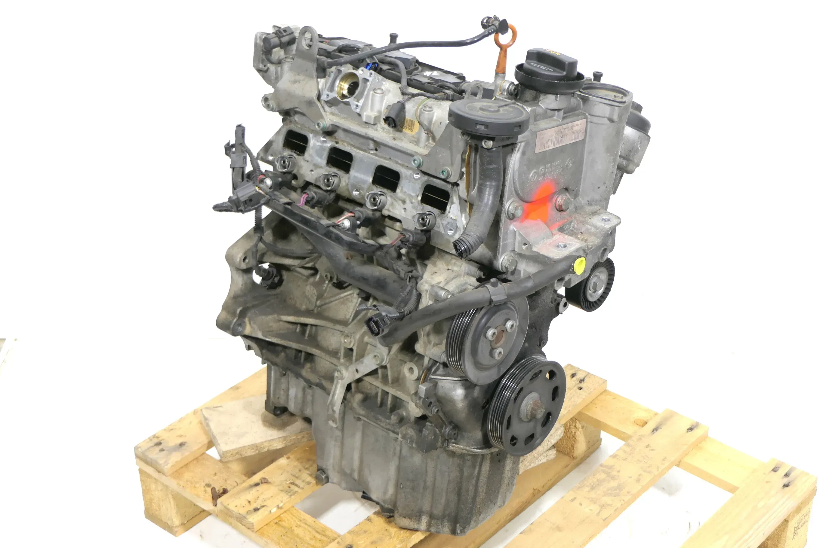 VW Golf 5 A3 8P Motorblock Motor Block 1,4 FSI 66kw 90PS BKG 147.000km-ohne Anba - Bild 1