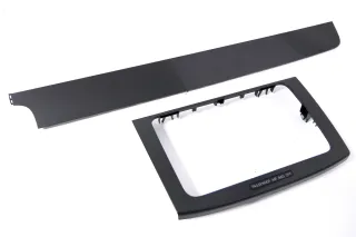 VW Passat 3C Mittelkonsole Verkleidung um Radio Abdeckung Dekor titan silber 45T - Bild 3