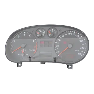 Audi A3 8L Tacho Tachometer Kombiinstrument 8L0919860E 254.425K Benziner 260km/h - Bild 1