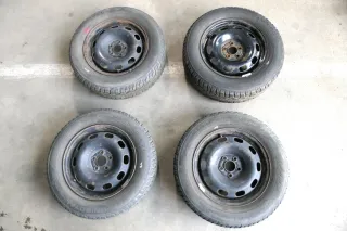 4x VW Golf 4 Bora 195/65 R15 91T Winterreifen M+S Reifen 6jx15H2 ET38 ca. 4-5mm - Bild 1
